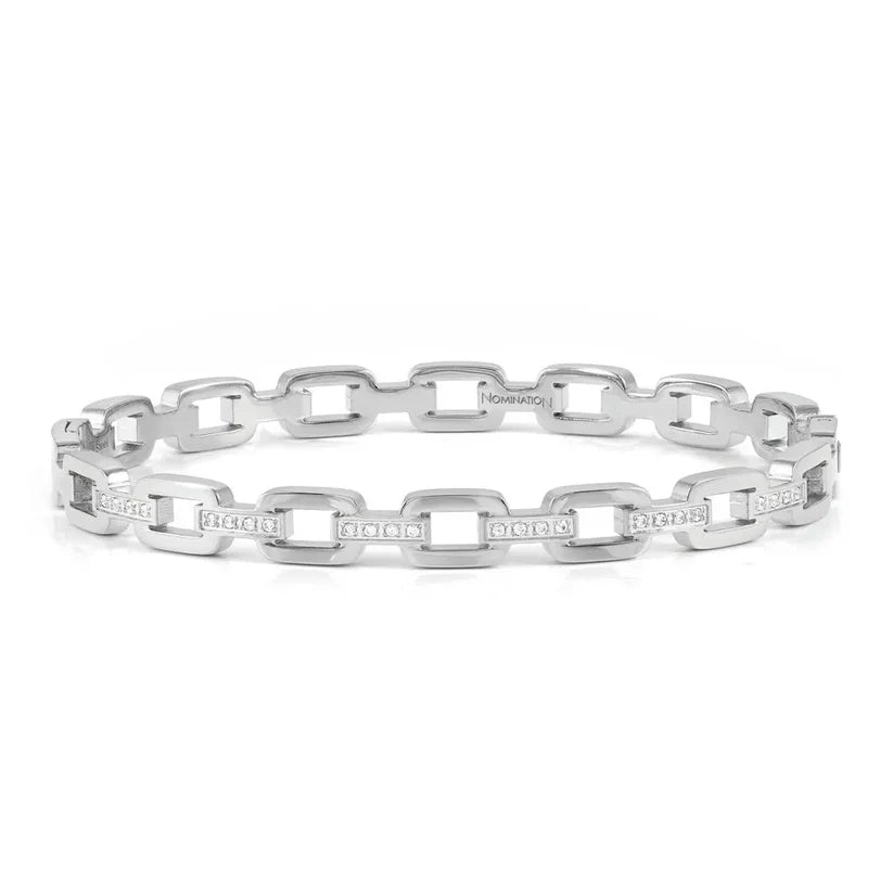 Pretty Chain CZ Bangle, Small