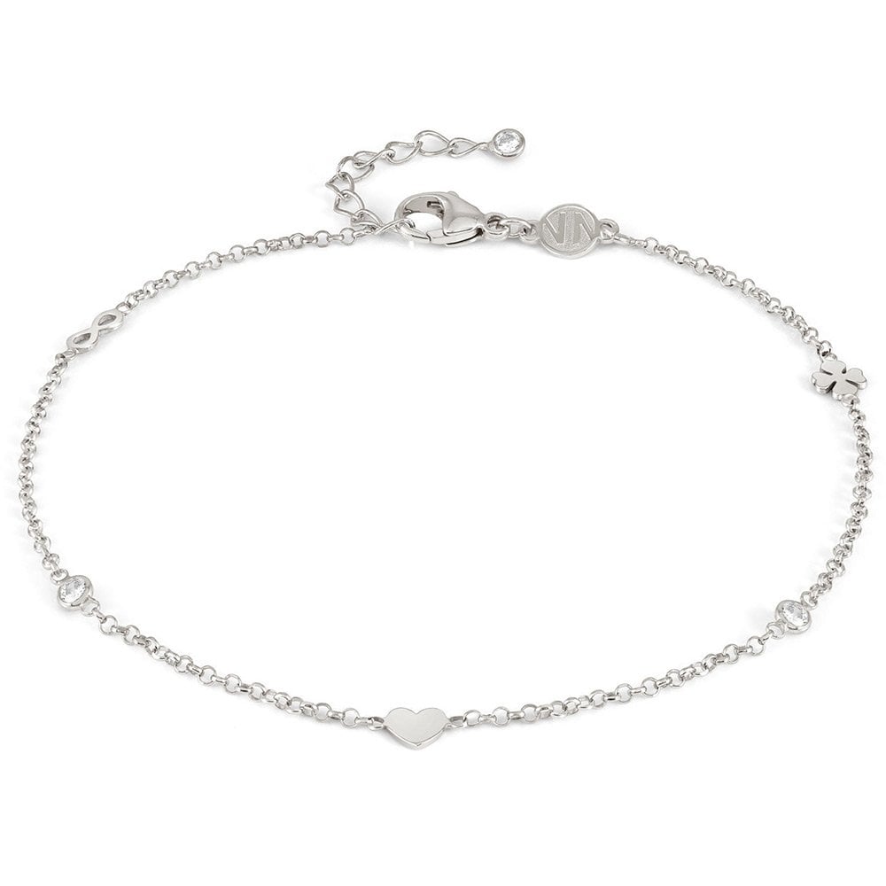 Sterling Silver Marquise Stone Anklet