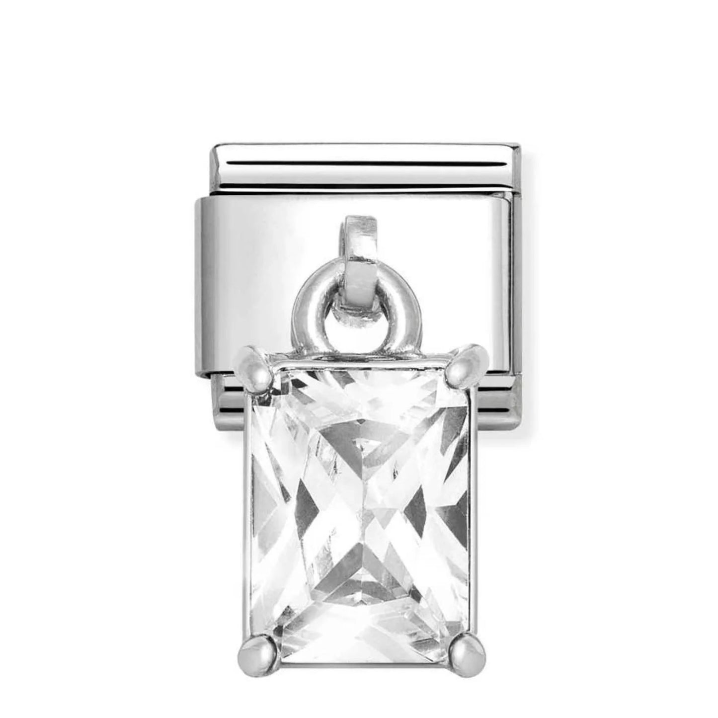 Sterling Silver Classic Dangle CZ Charm