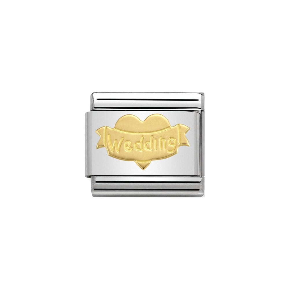 Gold Wedding Heart Charm