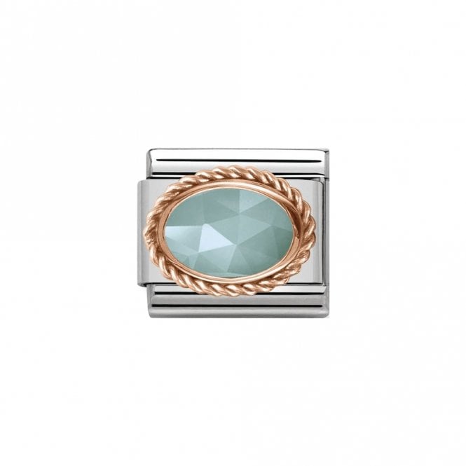 Rose Gold Amazonite Faceted Charm