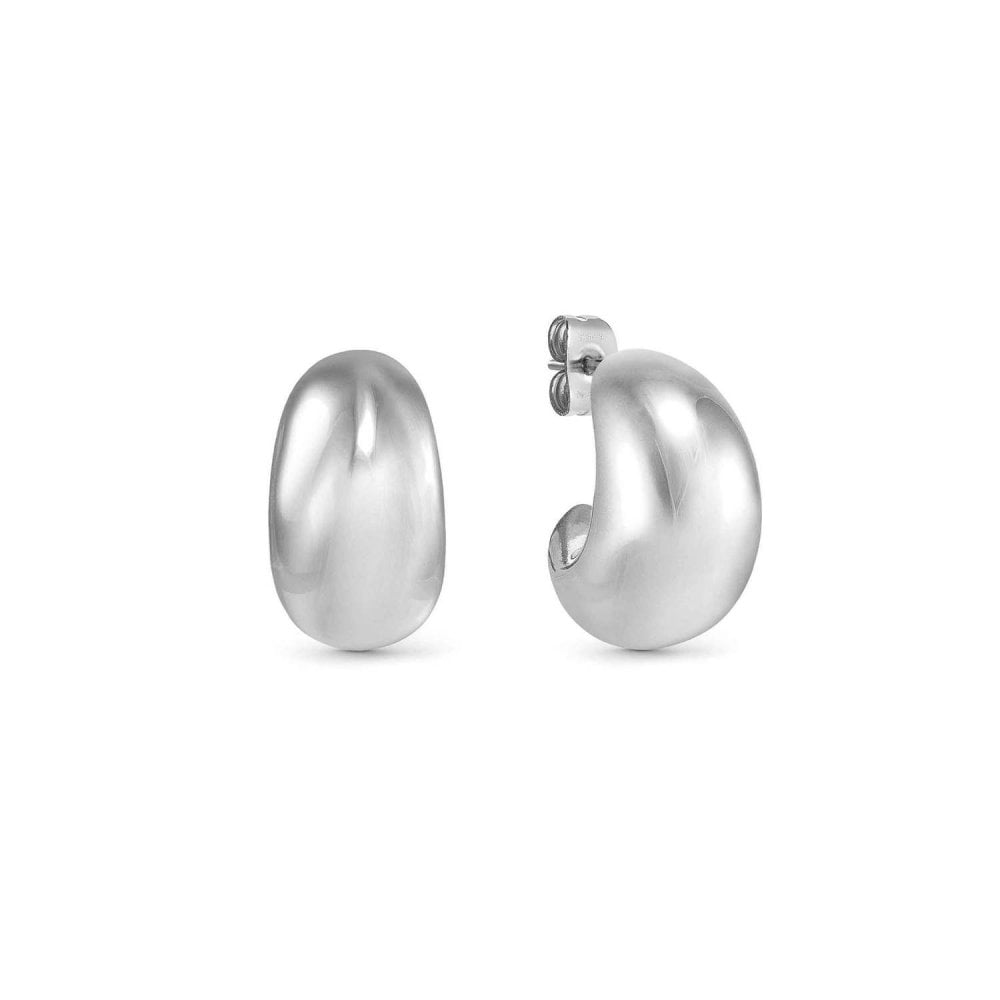 Ecclettica Earrings in Steel (Small Moon) Steel