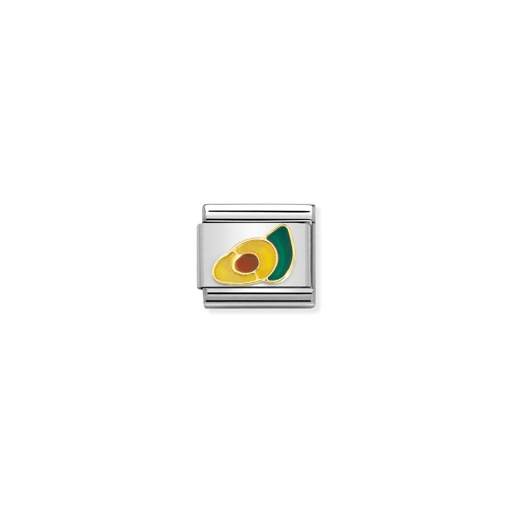 Enamel & Yellow Gold Avocado Charm