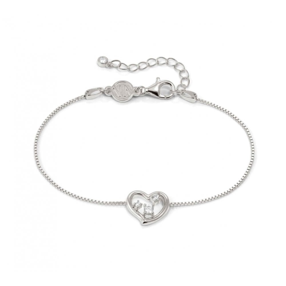 Dreams Beats Silver Heart & Zirconia Bracelet
