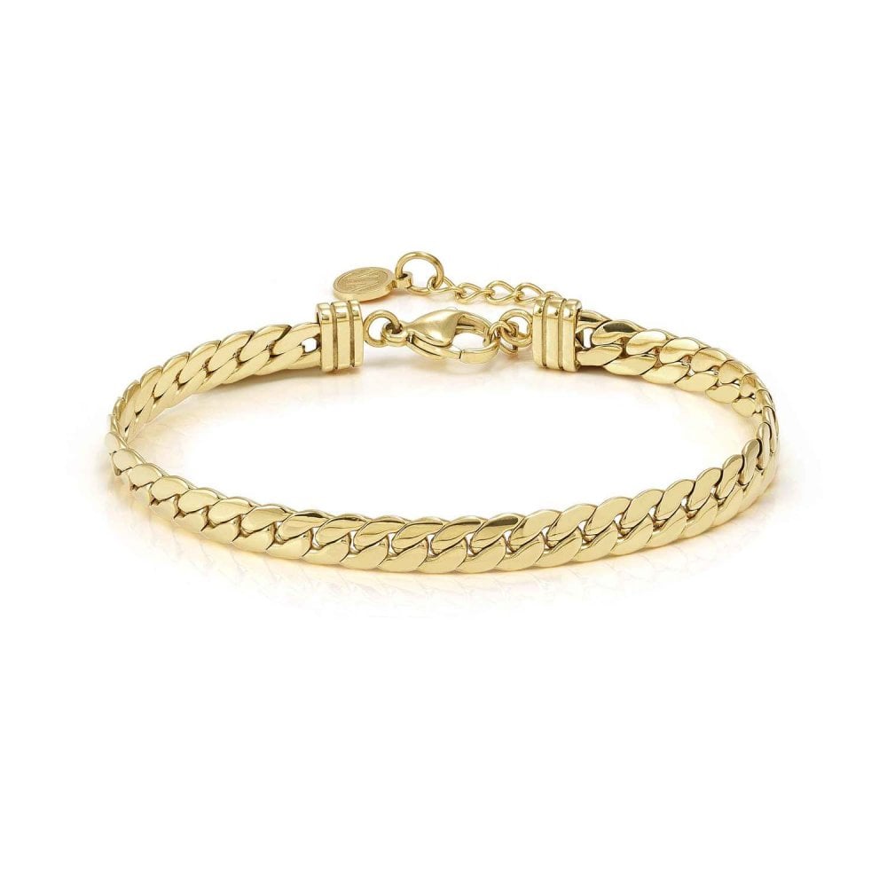 Ecclettica Snake Skin Steel Yellow Gold Bracelet
