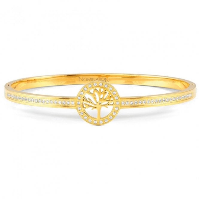 Pretty Bangles Bracelet Yellow Gold Life Tree