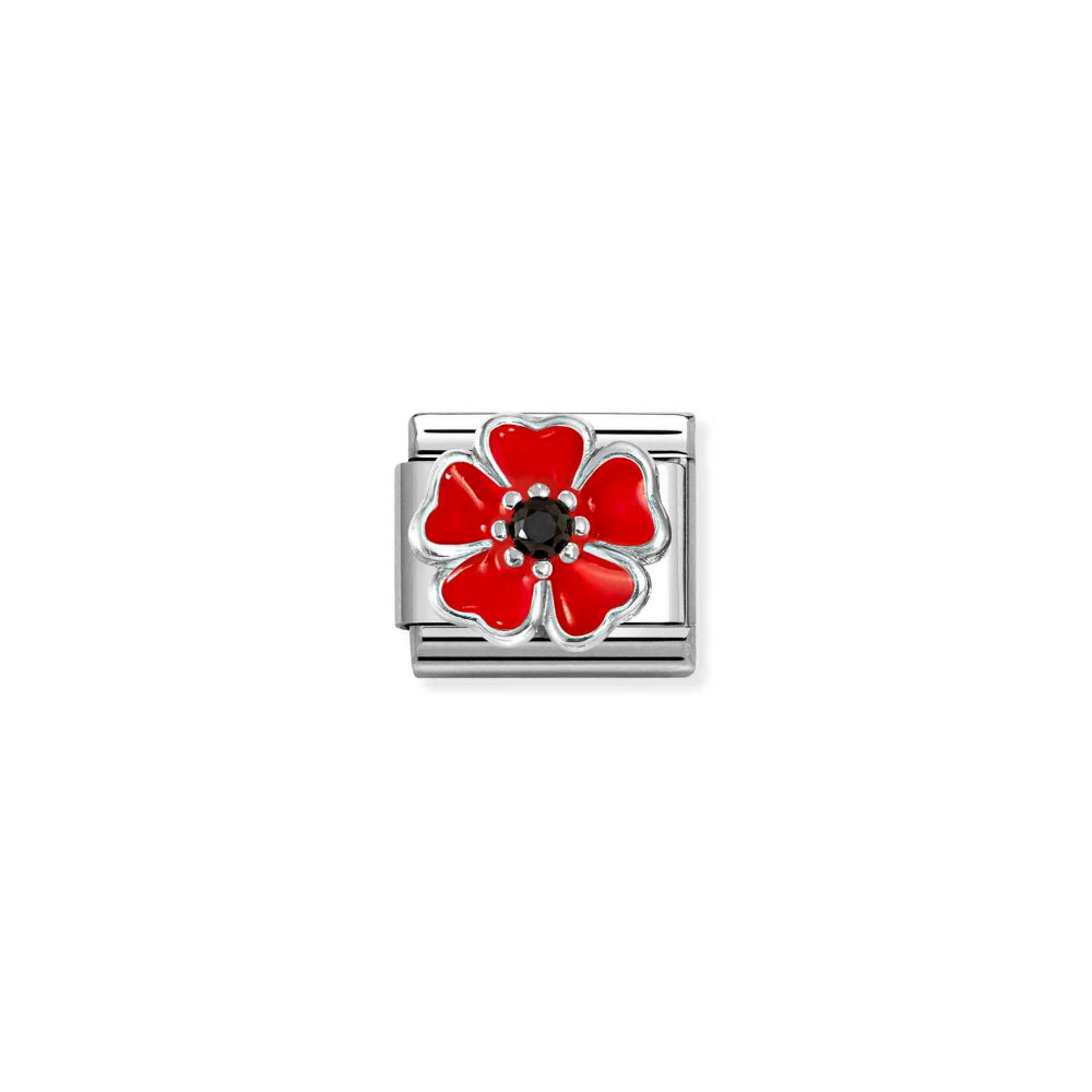 Composable Classic Red Flower Charm