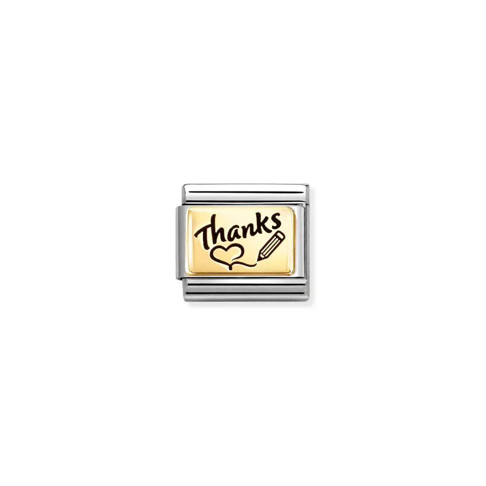 Composable Classic Gold Thanks Charm