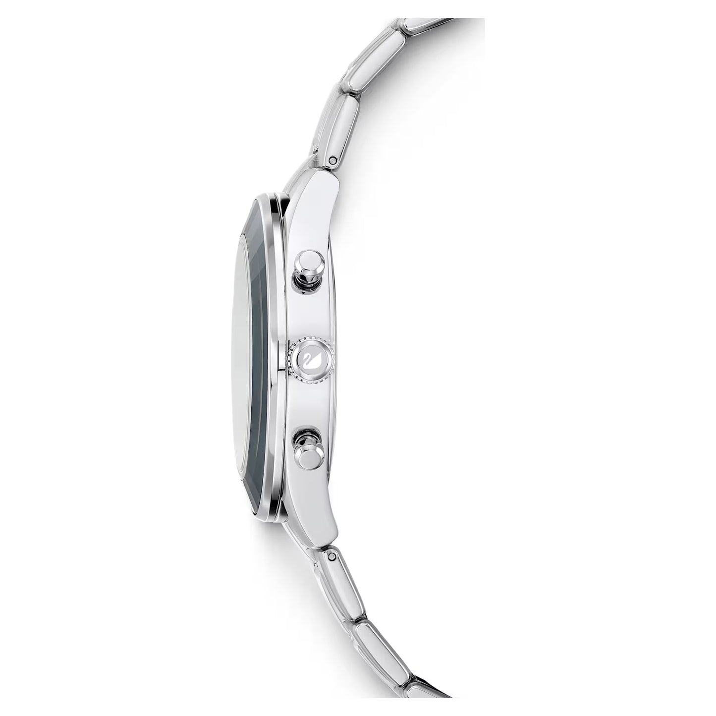 Octea Lux Sport watch, Swiss Made, Metal bracelet, Black, Stainless steel