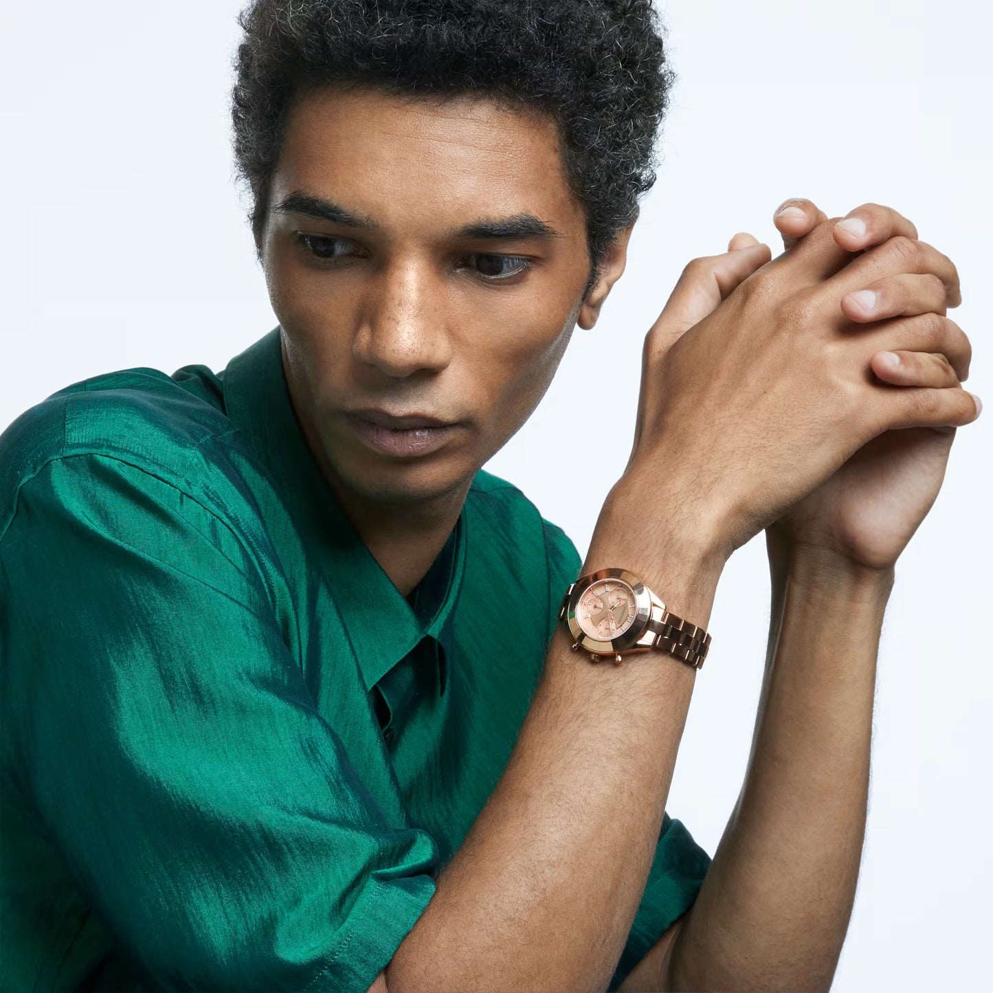 Octea lux sport watch, Swiss Made, Metal bracelet, Rose gold tone, Rose gold-tone finish