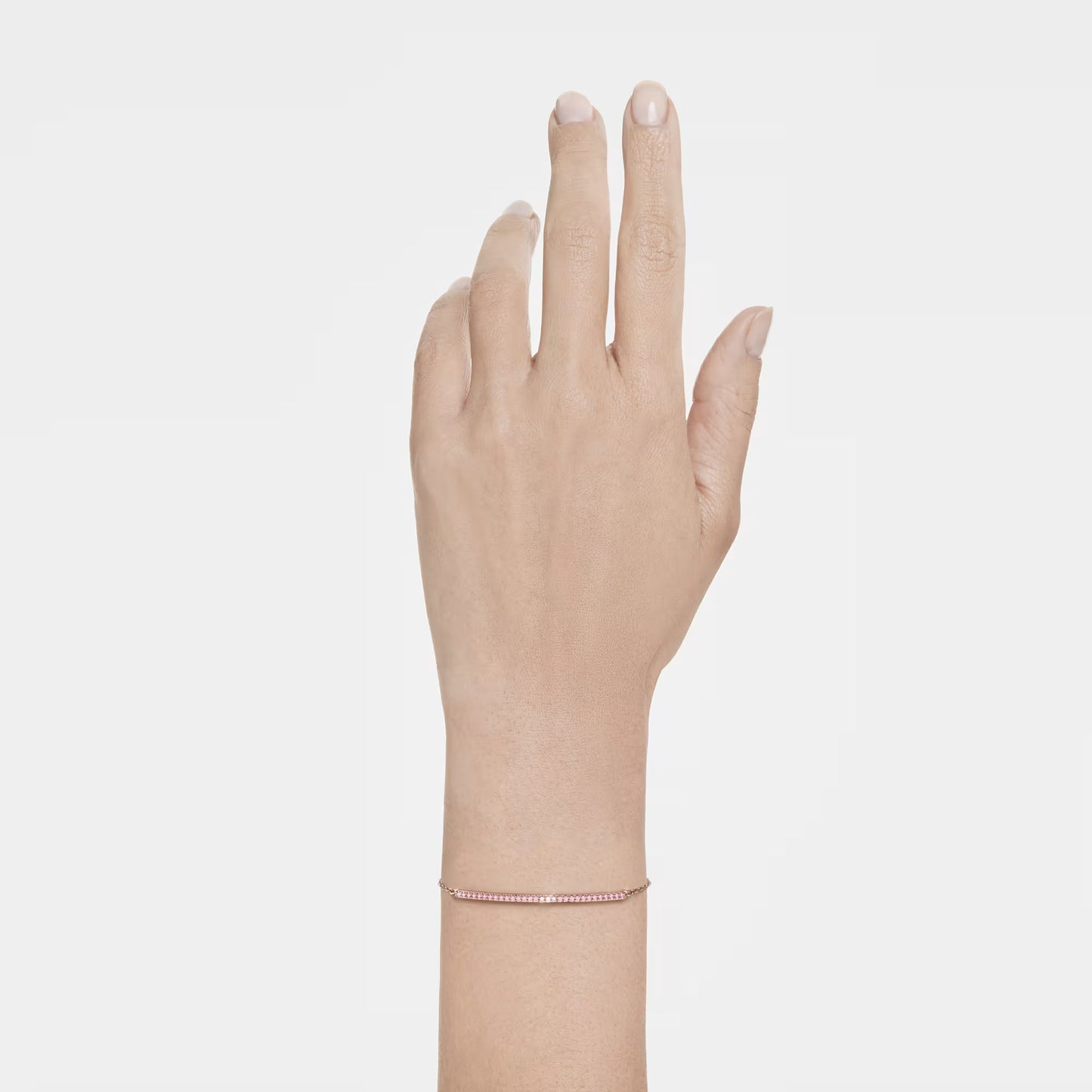 Only bracelet Round cut, Pink, 18K rose gold finish