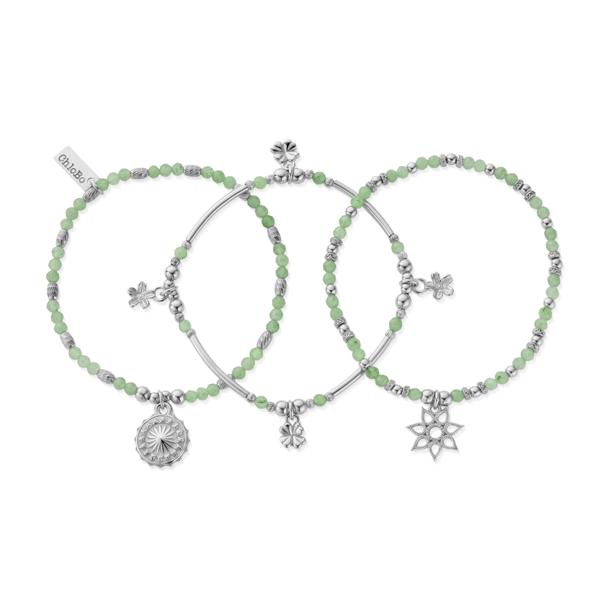 In Bloom LUCKY Aventurine Stack of 3 Bracelets