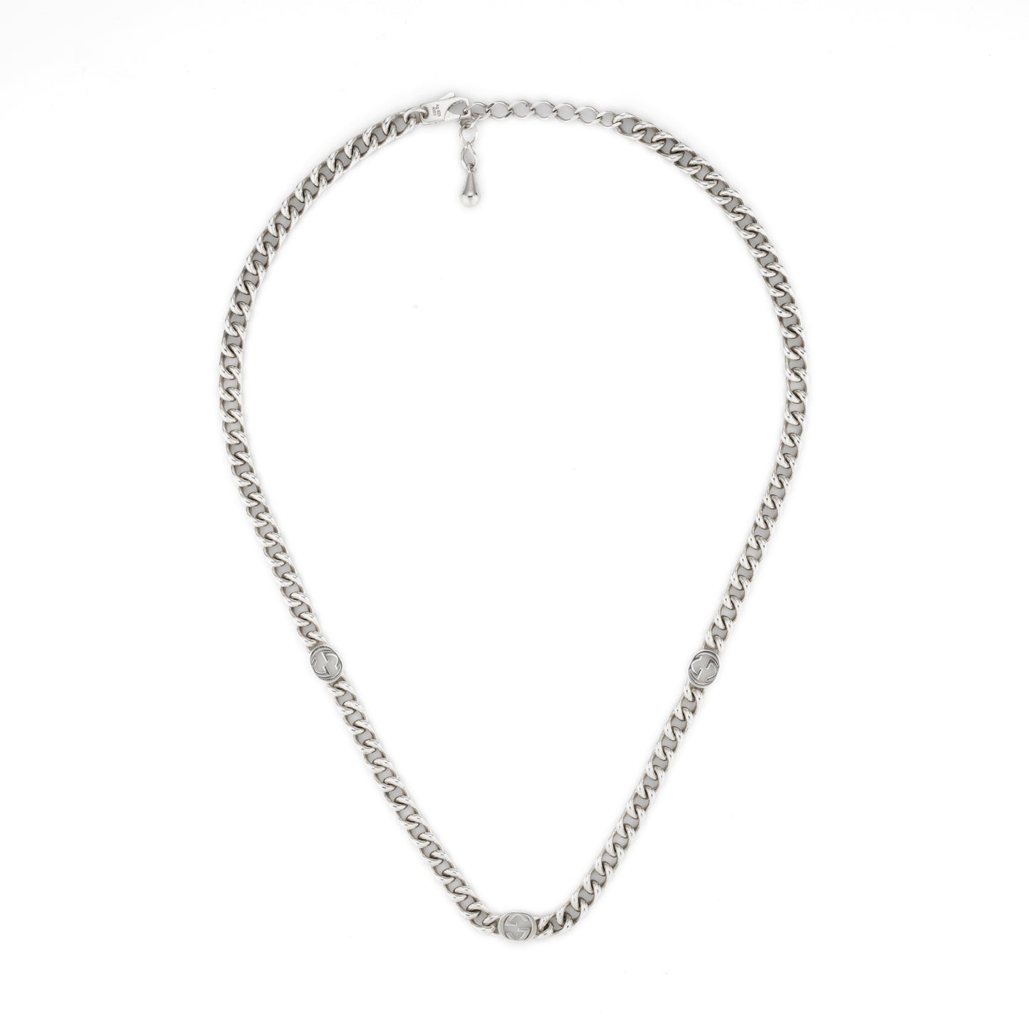Interlocking Sterling Silver Necklace 50cm