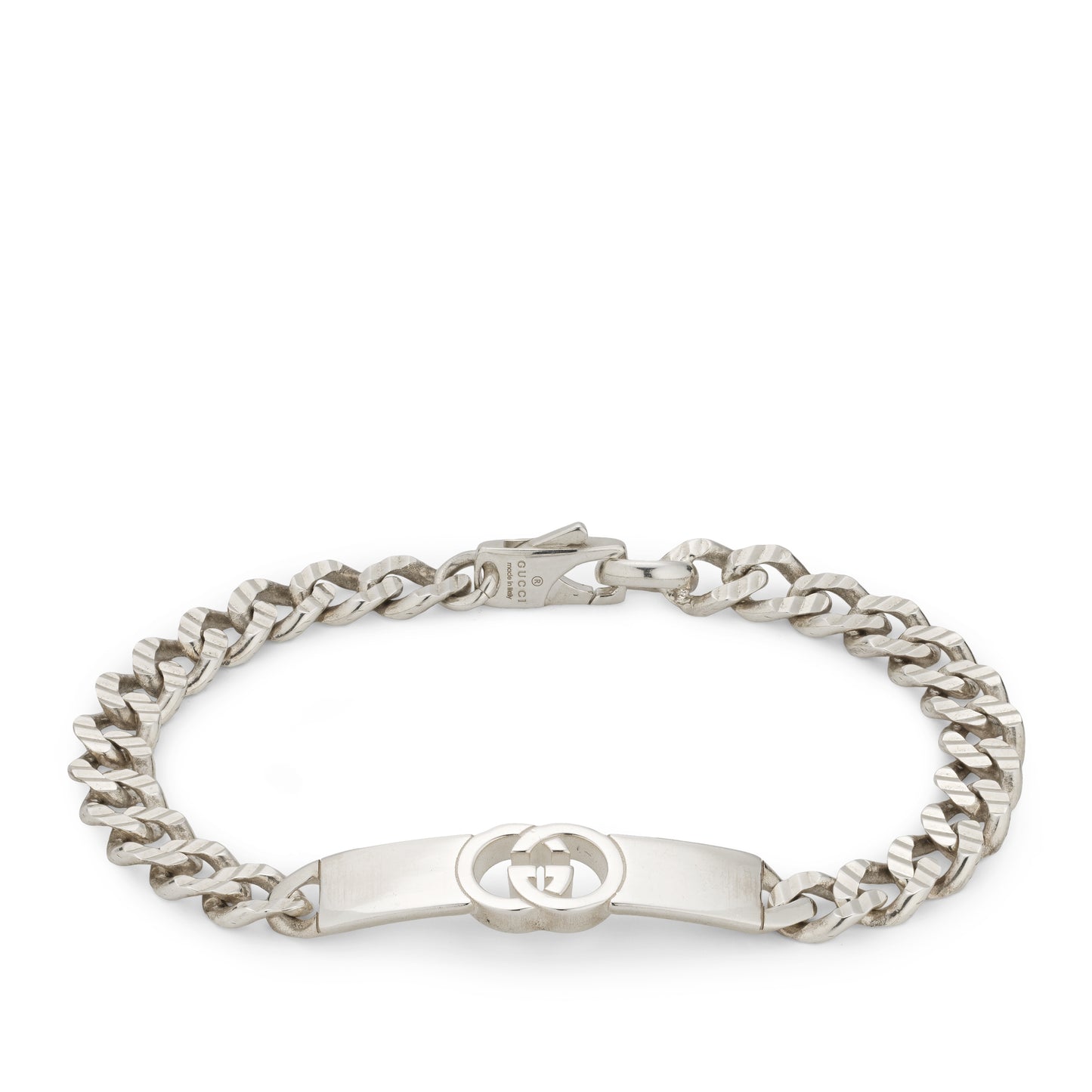 GUCCI Interlocking Sterling Silver Bracelet