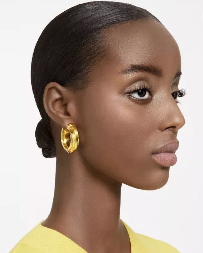 Lucent hoop earrings, Yellow