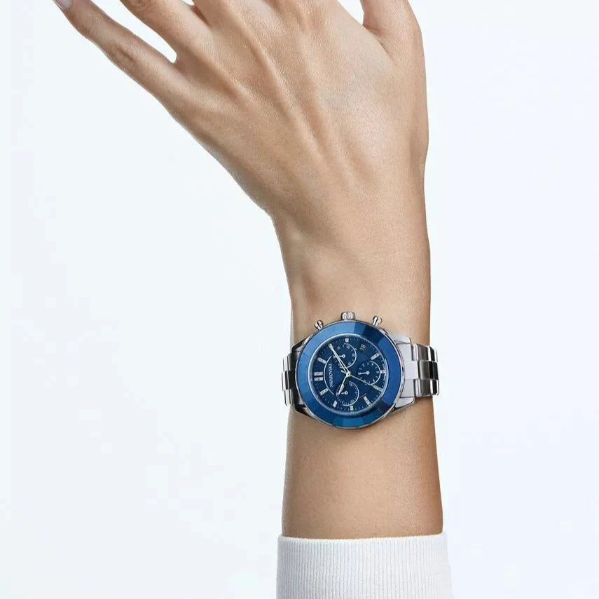Octea Lux Sport watch, Swiss Made, Metal bracelet