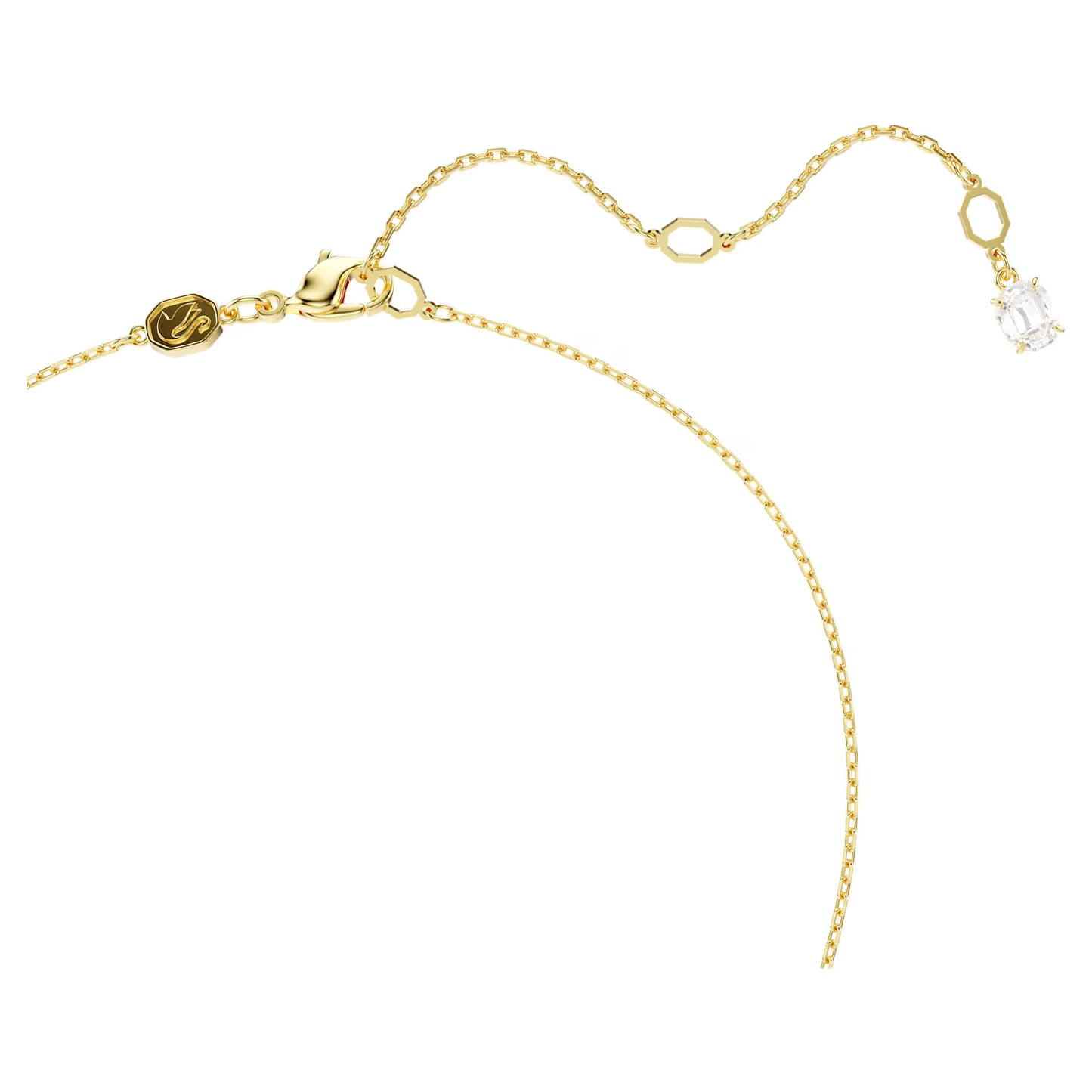 Stilla pendant, Square cut, White, Gold-tone