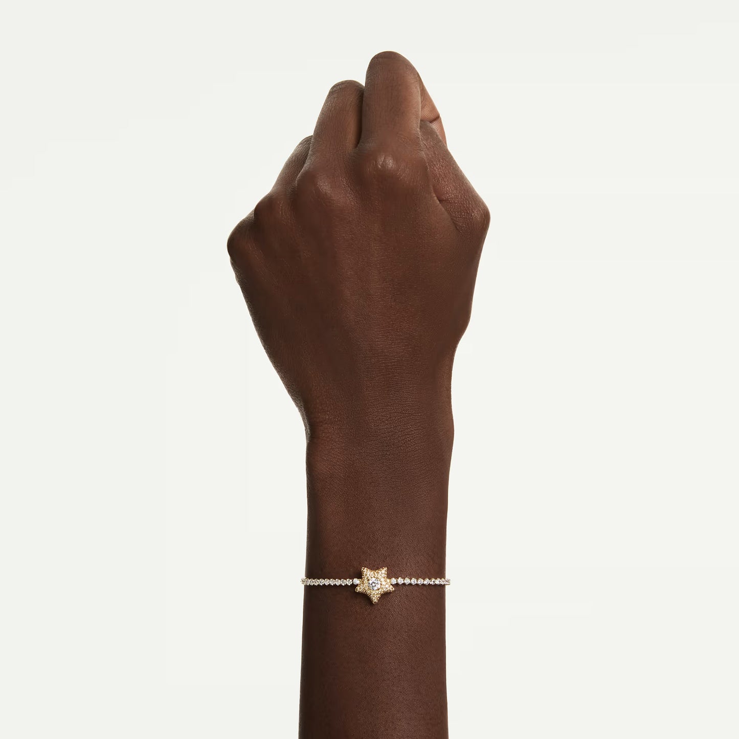 Sublima bracelet, Round cut, Star, Multicoloured, 18K gold finish