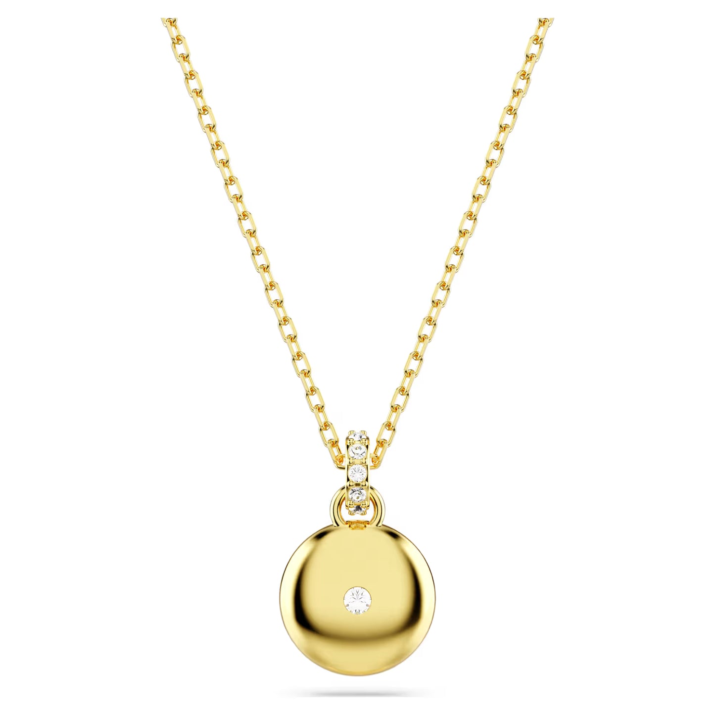 Sublima pendant, White, Gold-tone plated