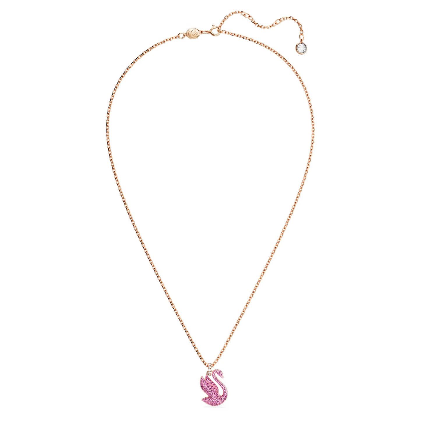 Swarovski Iconic Swan pendant, Swan, Medium, Pink, Rose gold-tone plated