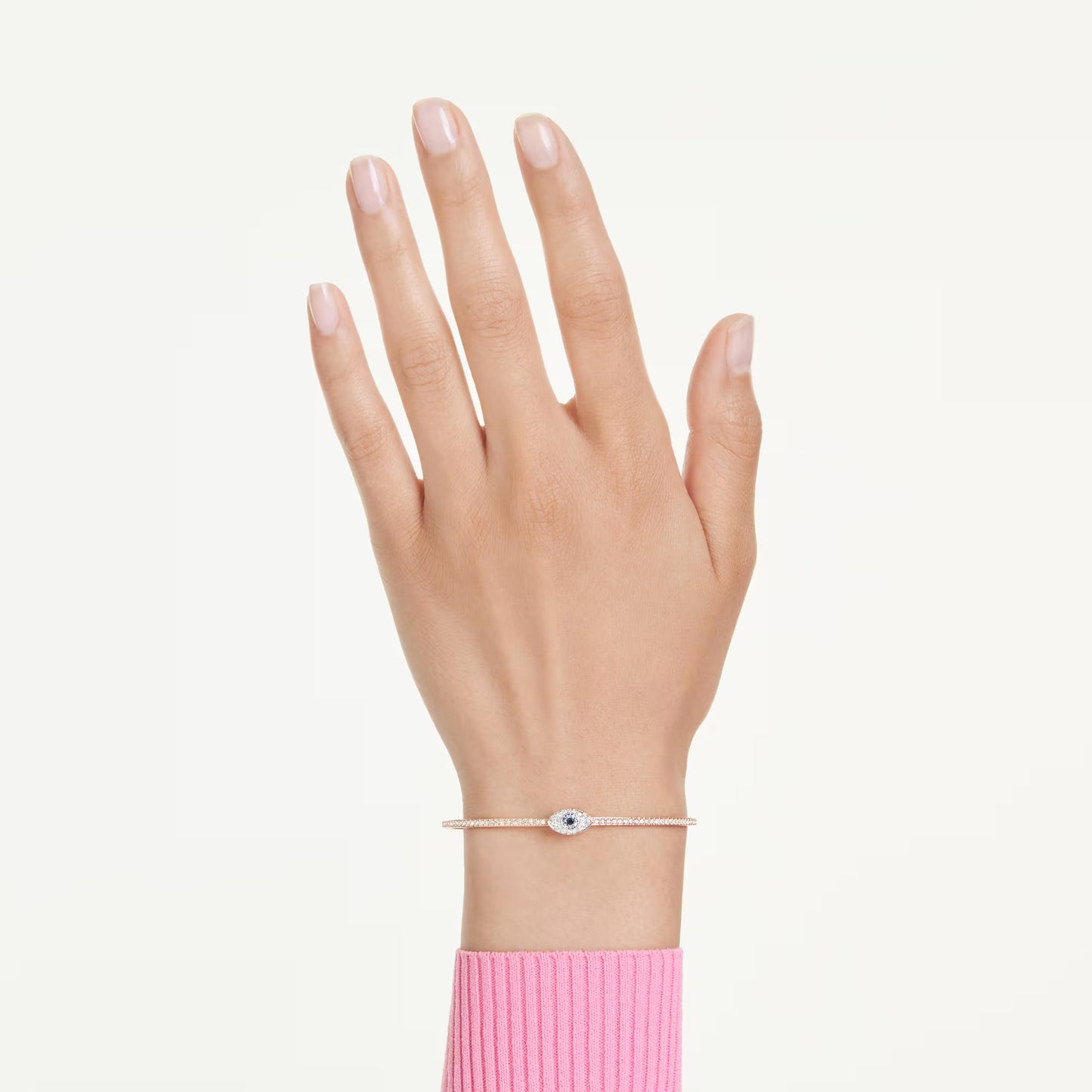 Symbolica bangle, Eye, Multicolored, Rose gold-tone plated