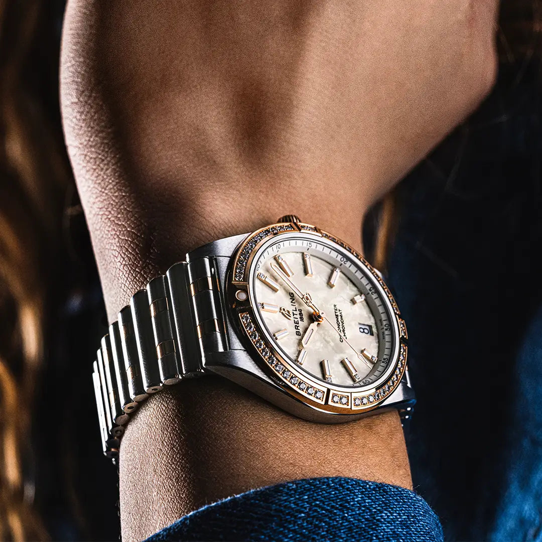Chronomat Automatic 36 | 36mm Steel Case 18ct Gold Diamond Set Bezel & Dial