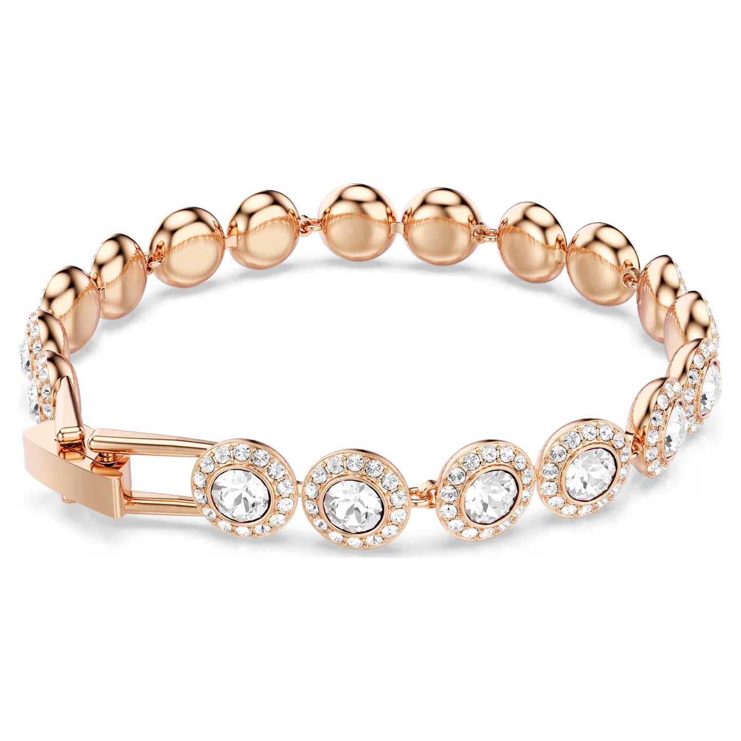 Una Angelic Tennis bracelet, Round, Pavé, Rose, M