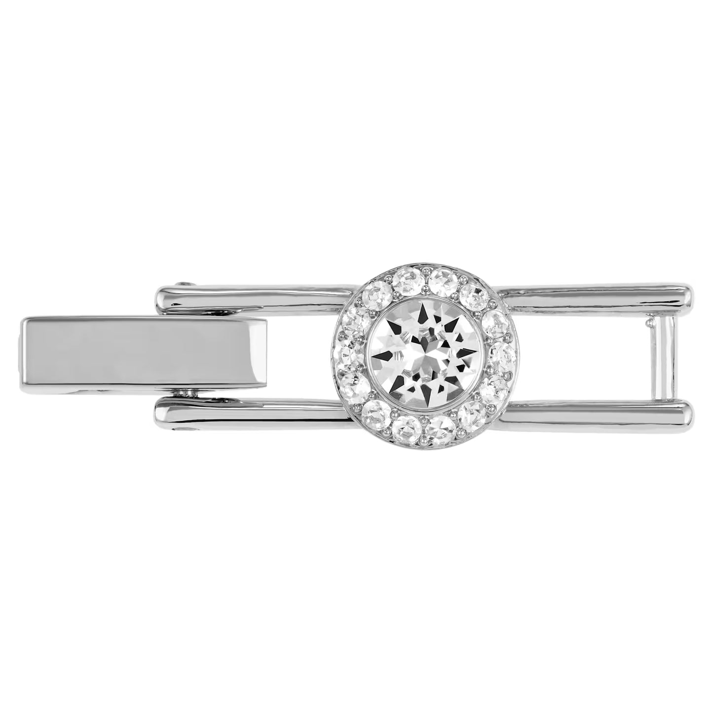 Una Angelic extender, Round cut, White, Rhodium plated