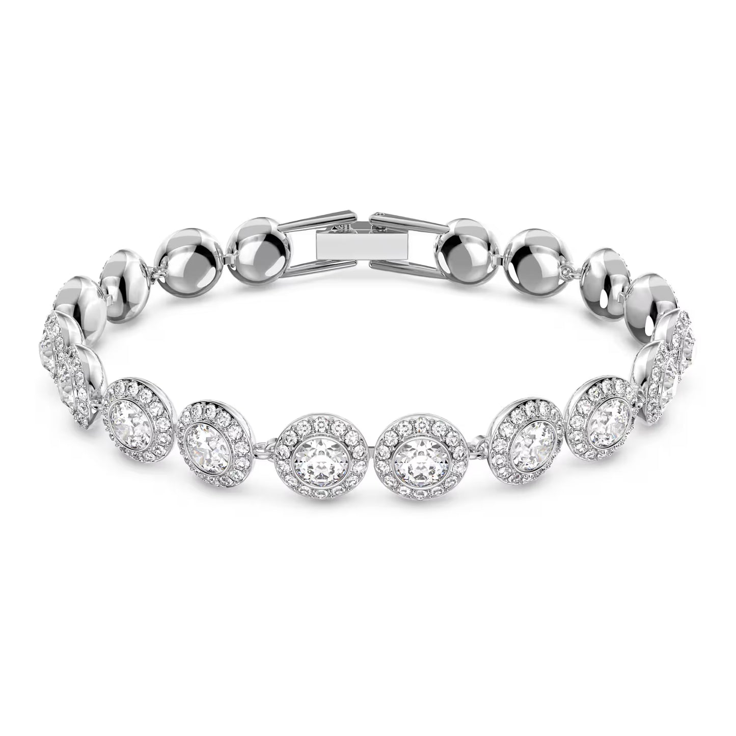 Una Angelic Necklace Set, White, Rhodium