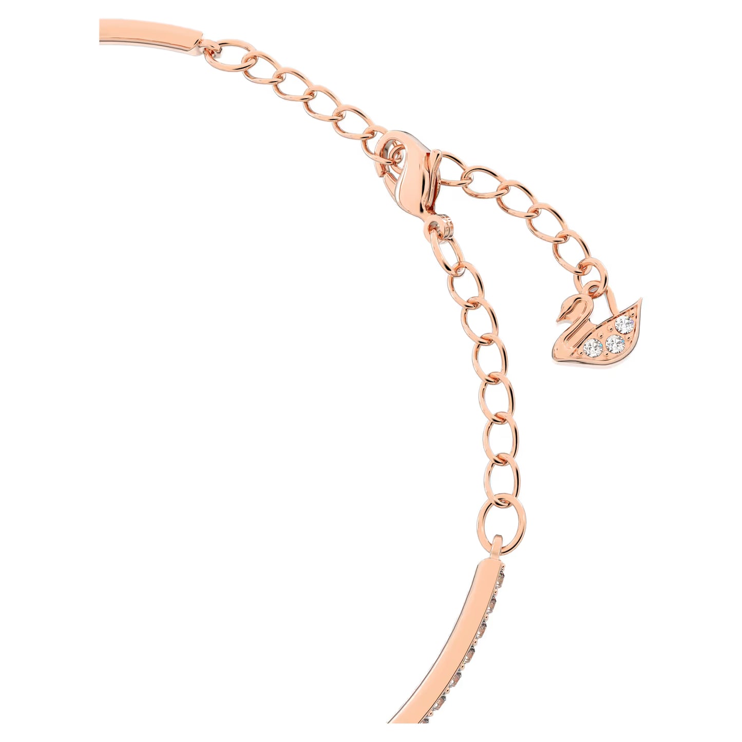 Una bracelet, Round cut, Oval shape, White, Rose gold-tone plated