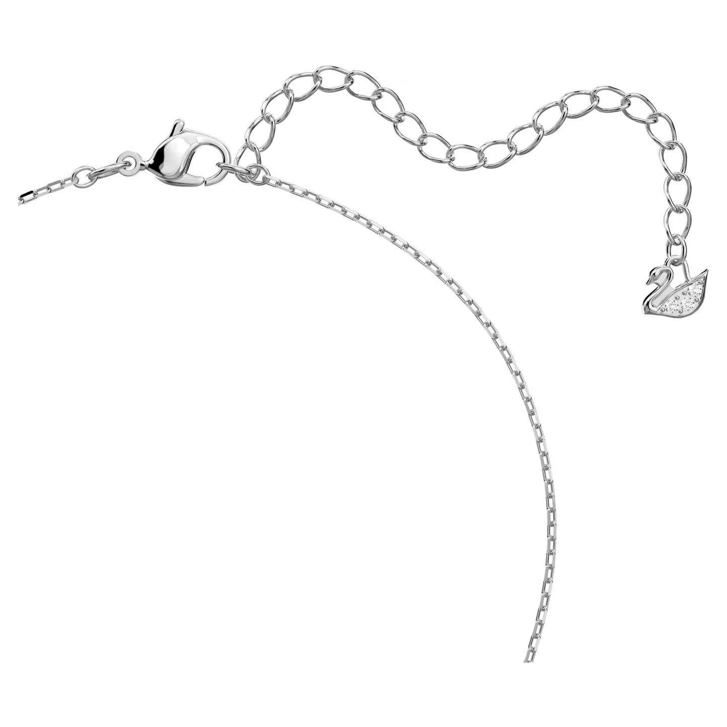 Una set, Round cut, Blue, Rhodium plated