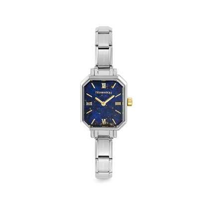 PARIS RECTANGULAR steel watch Lapis Blue