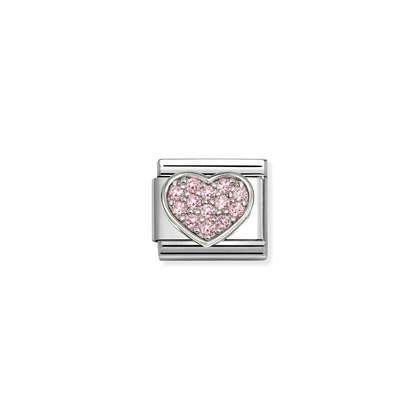 RICH pink cz heart