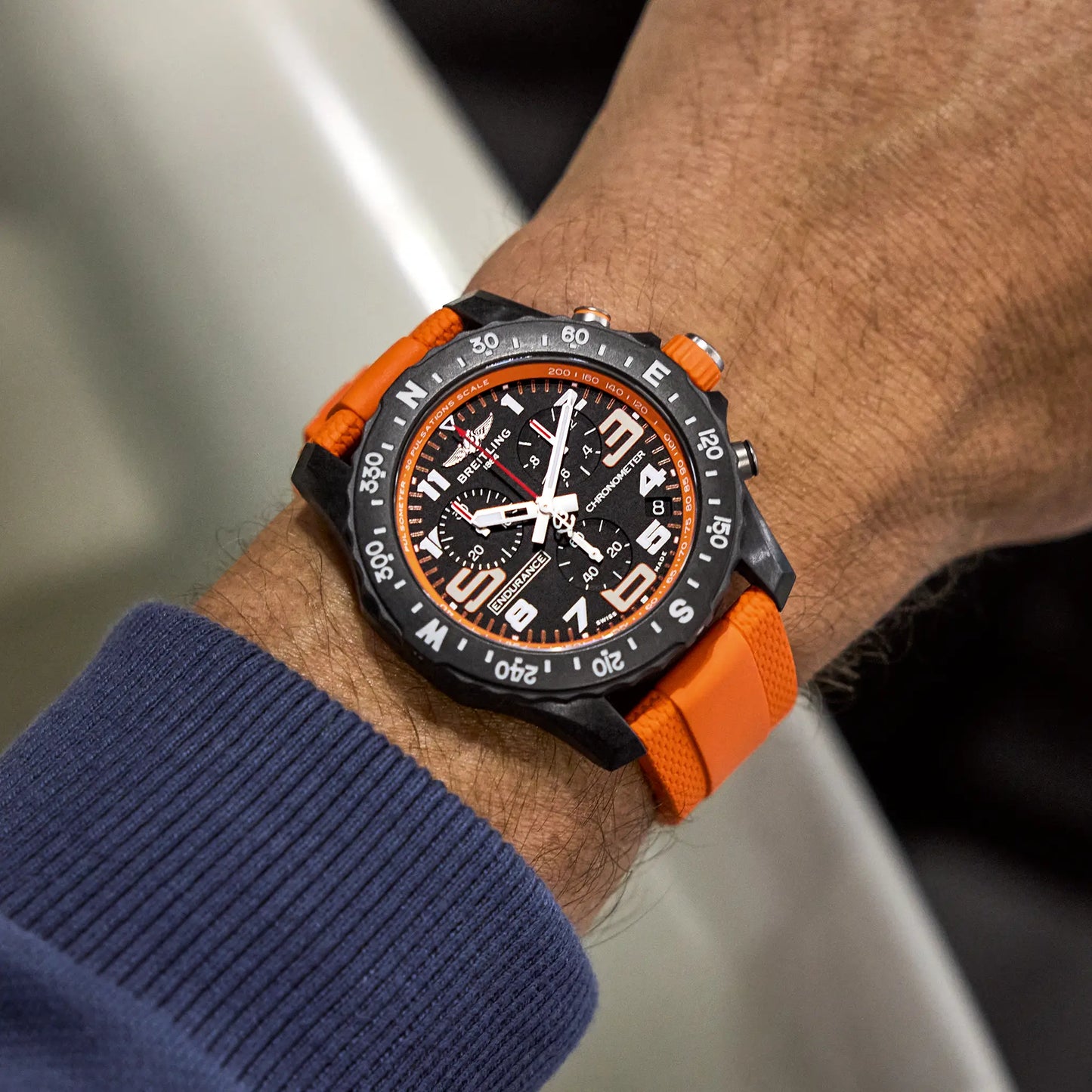 Endurance Pro 44 | 44mm Breitlight® Case Orange Strap