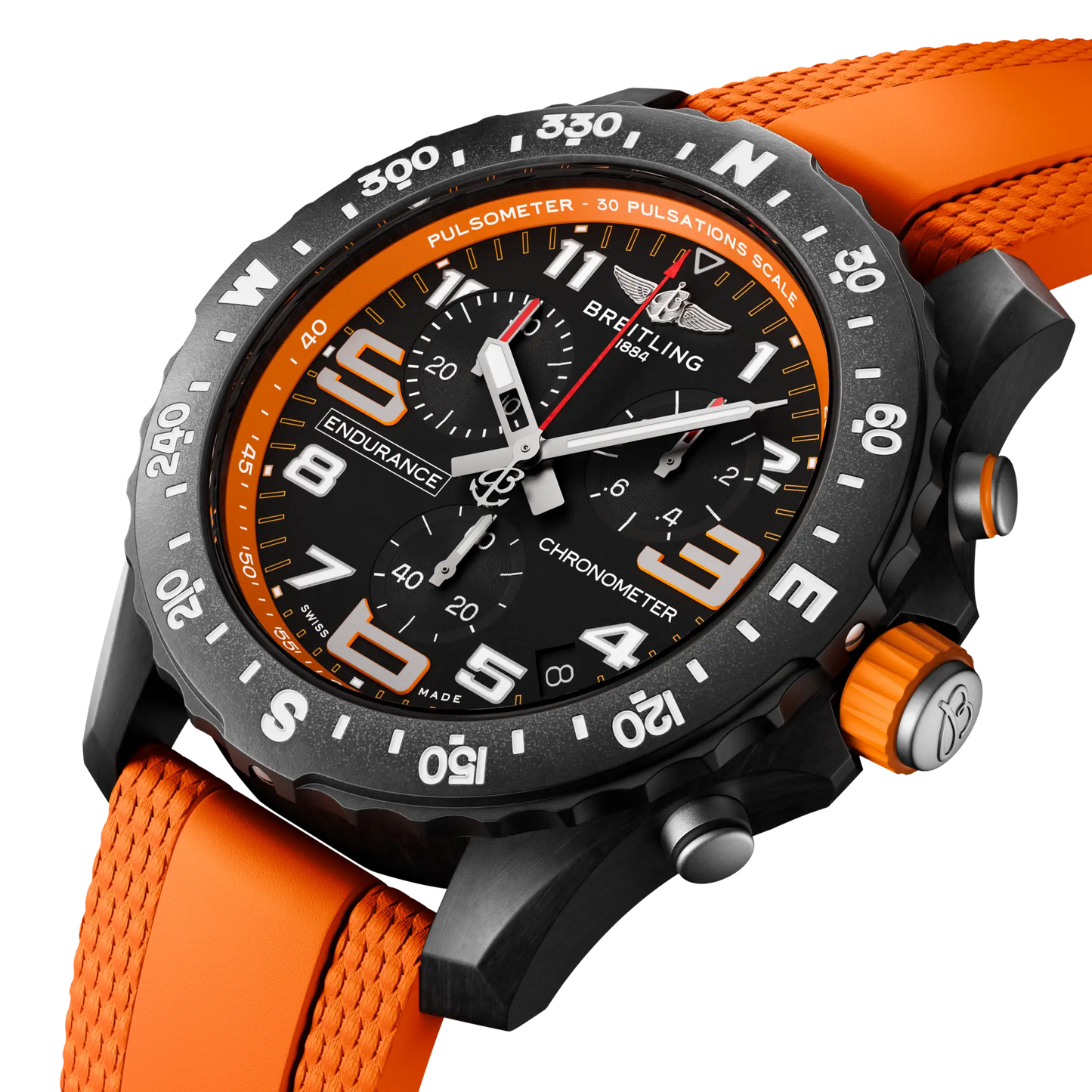 Endurance Pro 44 | 44mm Breitlight® Case Orange Strap