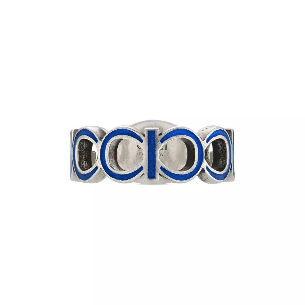Interlocking Enamel GUCCI Ring 9mm