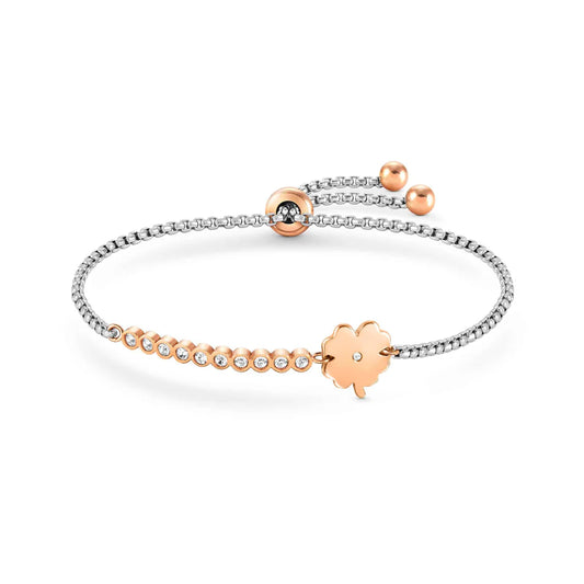 Milleluci Bracelet Rose Gold - Four Leaf Clover