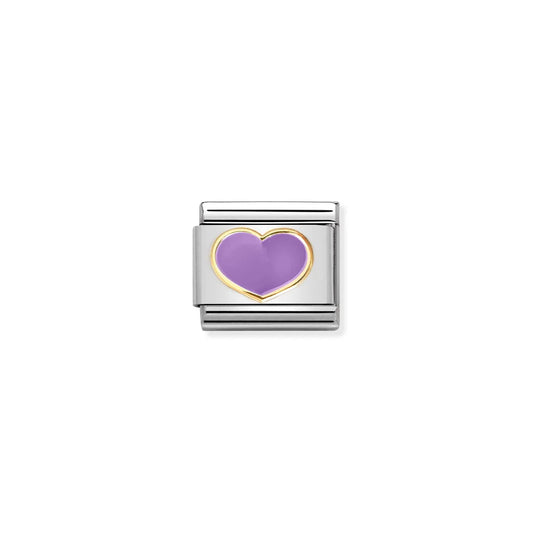 Yellow gold lilac heart