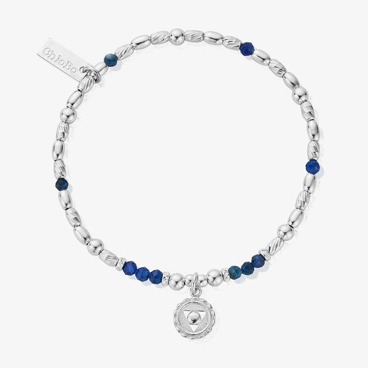 Chakra Sterling Silver Kyanite Throat Bead Bracelet