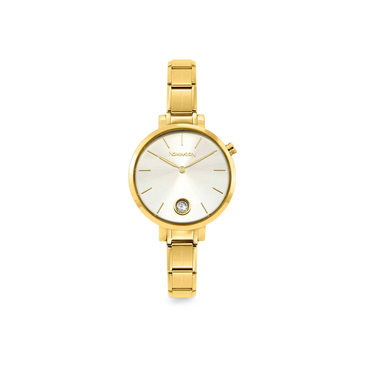 Classic Paris Gold Tone Steel Strap Watch