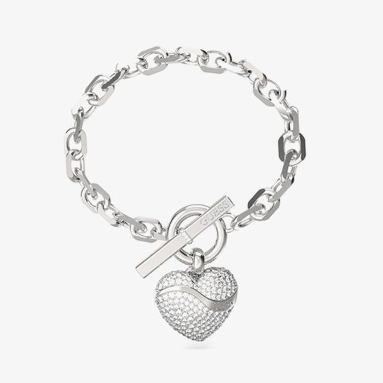 Silver heart bracelet