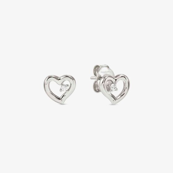 Dreams Beats Heart CZ Studs
