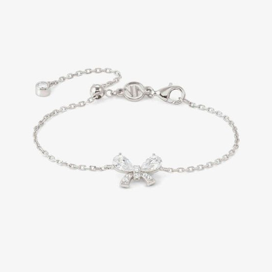 Shine Me Up Bracelet in 925 Silver and Cubic Zirconia White Bow