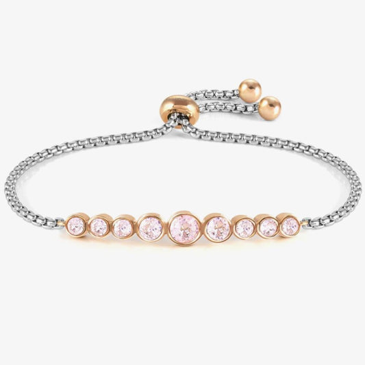 Milleluci Light Pink Circle Bar Bracelet