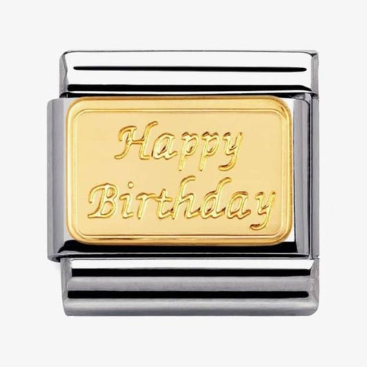 Yellow gold happy birthday