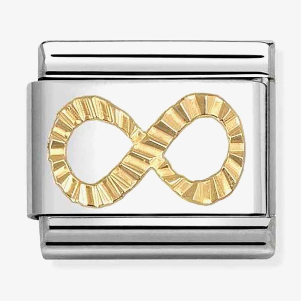 Classic Gold Diamond Cut Infinity Charm
