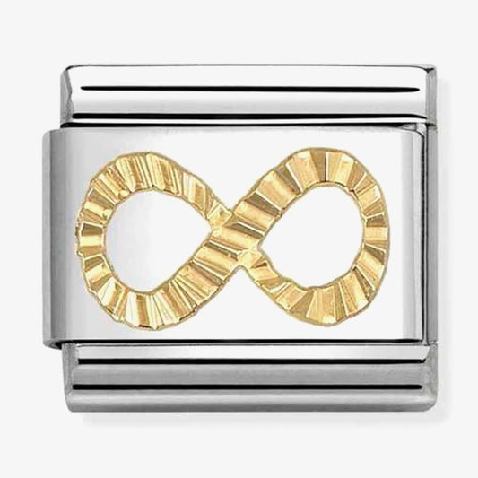 Classic Gold Diamond Cut Infinity Charm