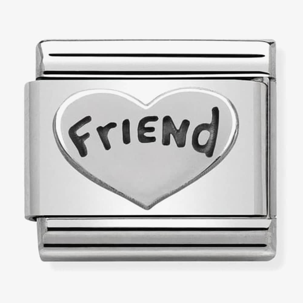 Classic Silver Friend Heart Charm