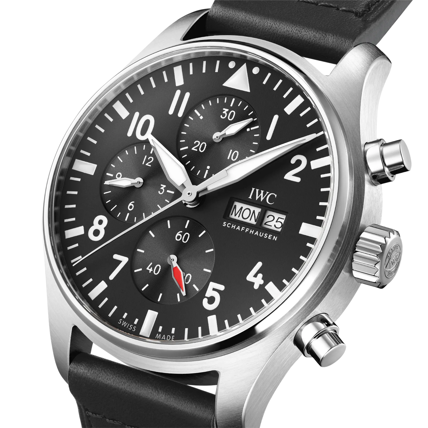 Pilot's Watch Chronograph 43mm Leather Strap Watch