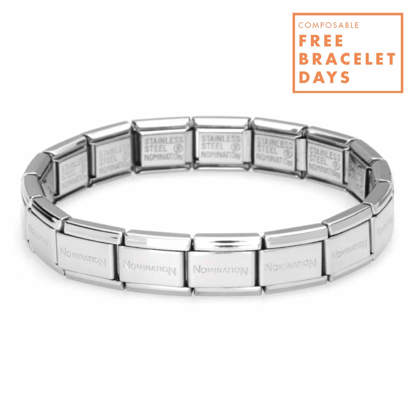 Nomination Classic Stainless Steel Starter Bracelet * MUST BE PURCHASED WITH CHARM *